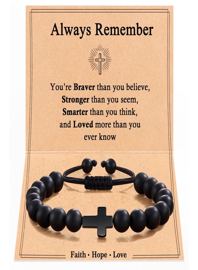 Tarsus Teen Boy Gifts Cross Bracelet Teenage Boys Gift Ideas 13 15 12 14 16 18 Year Old Birthday Easter Christian Communion Confirmation Baptism Gifts for Teen Boys Men - Image 1
