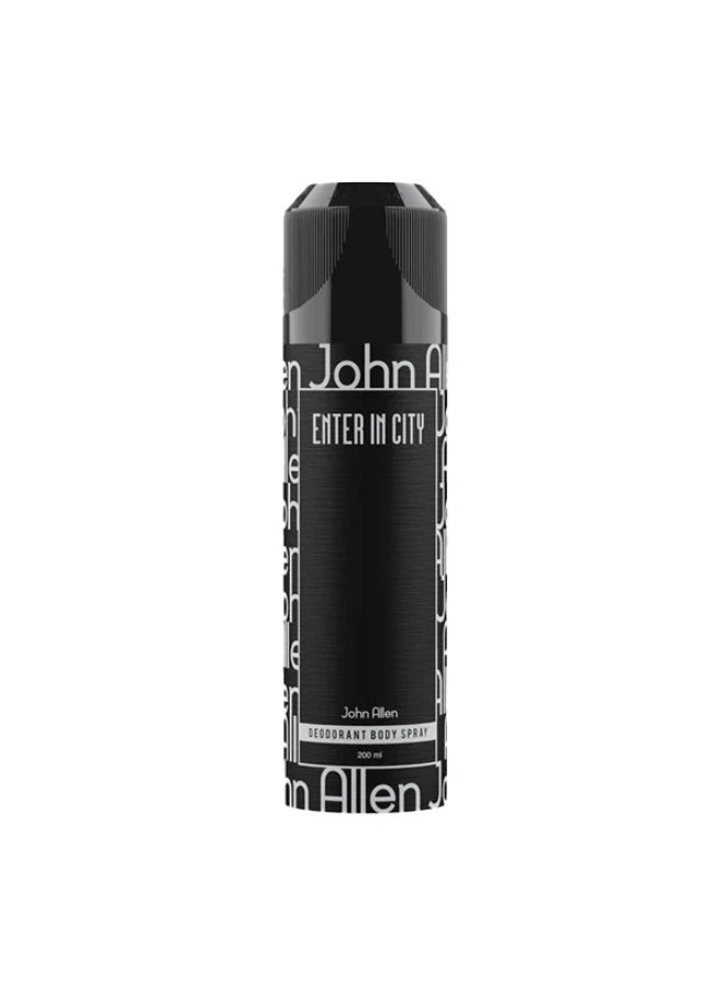 John Allen Enter In City Deodorant Body Spray - 200ml  - Image 1