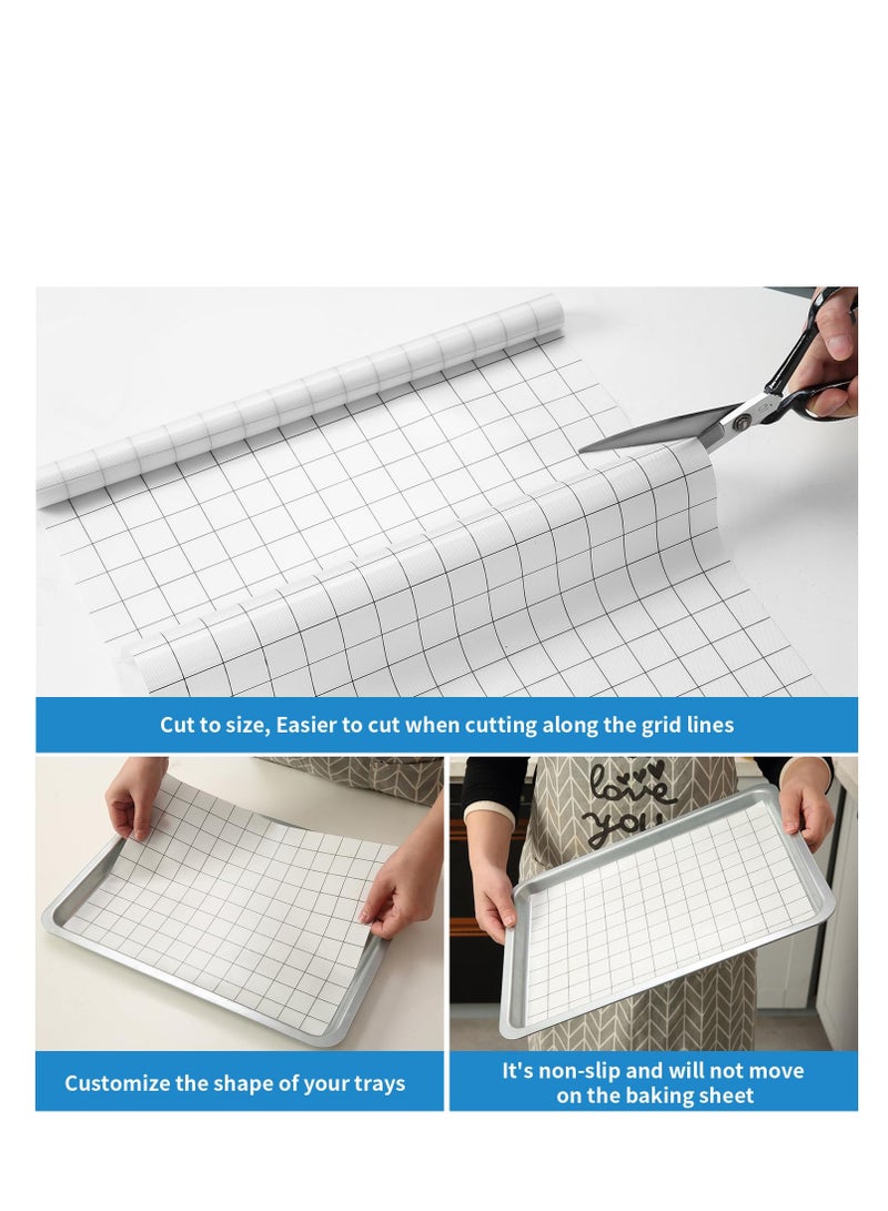 Excefore Silicone Baking Mat Roll, 16IN*5FT Free Cutting, Non-Slip Pastry Mat, Non-Stick Reusable Air Fryer Liner, Oven Liners, Counter Mat, Freeze Dryer Mat, Easily Cut to Size, Fit All Ovens Pans - Image 2