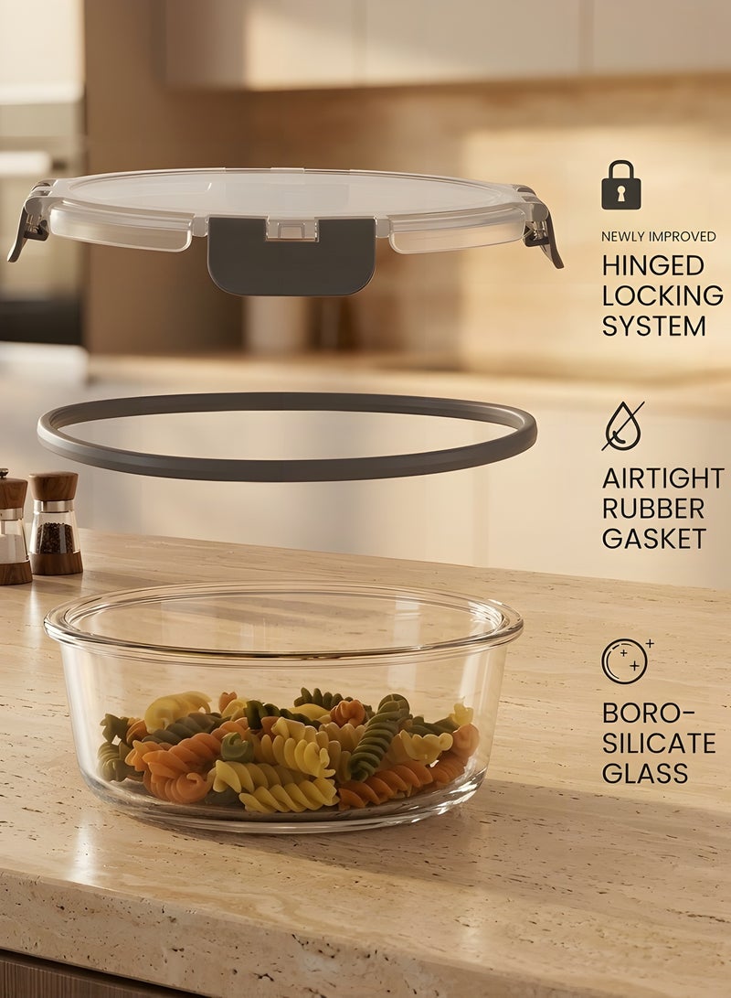 بيوينتي حاويات إعداد الوجبات الزجاجية (12 جهاز كمبيوتر شخصي مختلط) - حاويات تخزين الأغذية الزجاجية مع الأغطية ، صندوق الغداء الزجاجي ، التحكم في الجزء ، أغلق الهواء ، حاويات الغداء الزجاجية صندوق بنتو-12p الأخضر - Image 2