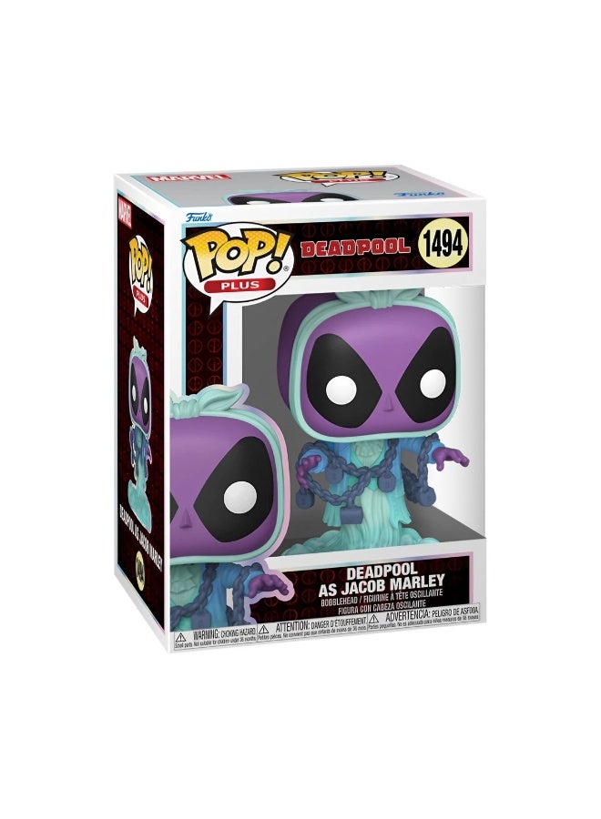 Funko Pop! Plus Marvel Deadpool Deadpool As Jacob Marley Vinyl Bobblehead (11.2 Cm) - Image 1