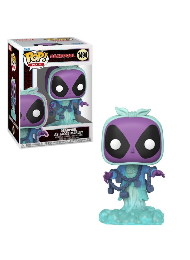 Funko Pop! Plus Marvel Deadpool Deadpool As Jacob Marley Vinyl Bobblehead (11.2 Cm) - Image 2