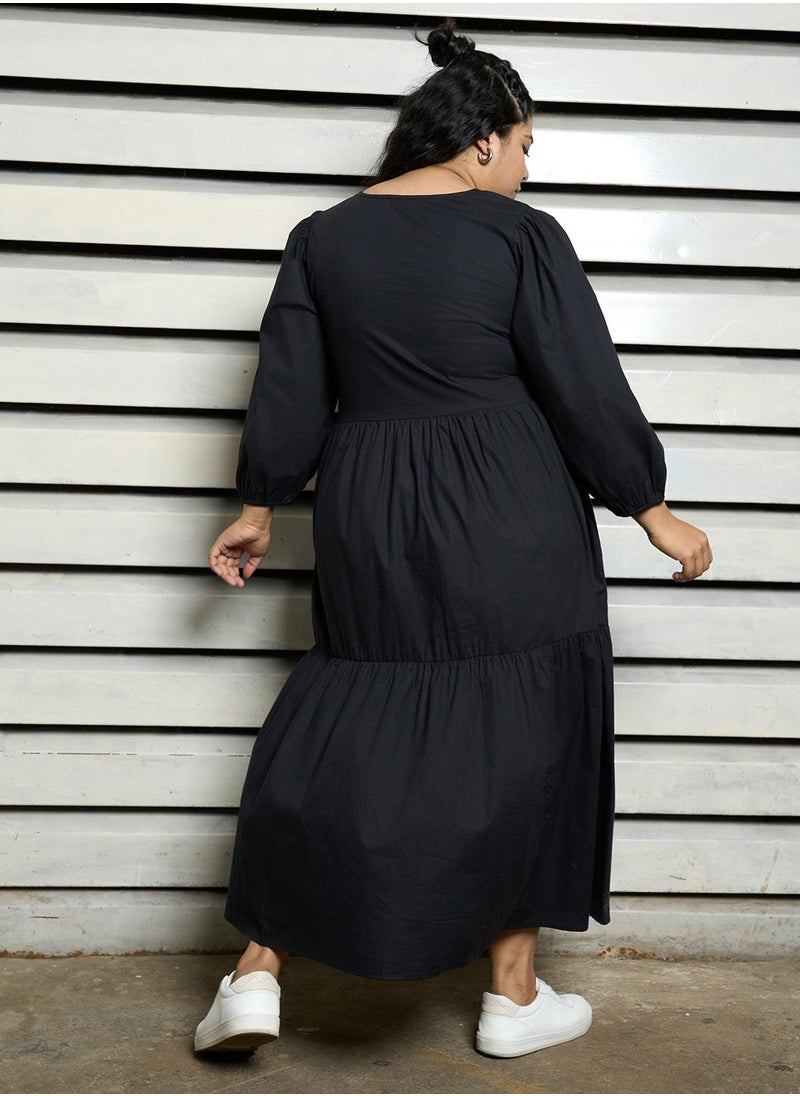 HIGH STAR Tiered Cotton Dress  - Image 4