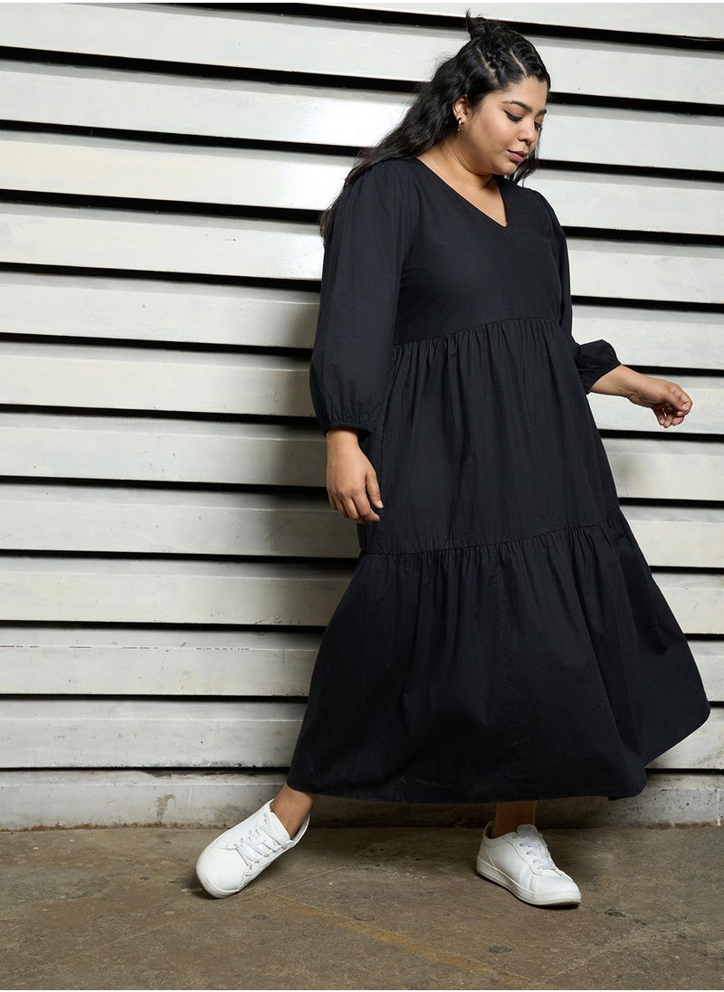 HIGH STAR Tiered Cotton Dress  - Image 3