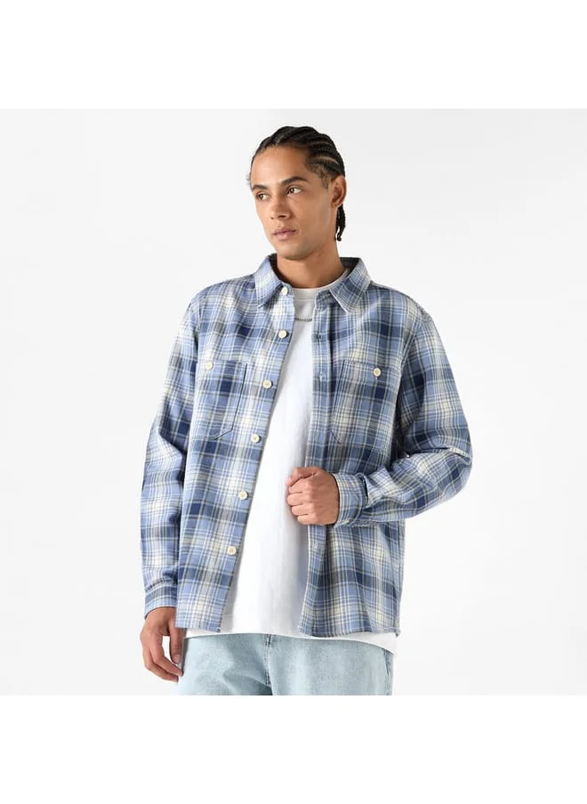 Lee Cooper Lee Cooper Checked Shirt with Long Sleeves and Pocket