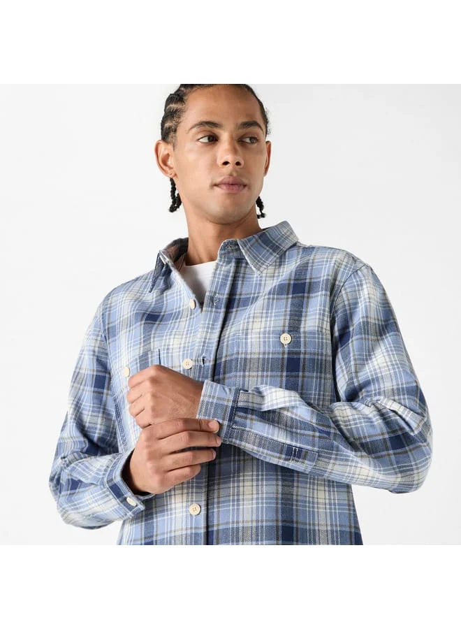 Lee Cooper Lee Cooper Checked Shirt with Long Sleeves and Pocket