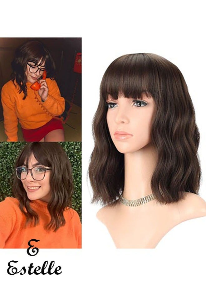 إستيل شعر مستعار مقاوم للحرارة من الألياف الطبيعة يبحث عن شعر مستعار كوسبلاي للاستخدام اليومي للحفلات الاصطناعية لاستبدال شعر مستعار للنساء أزياء أسود مزيج بني - Image 1