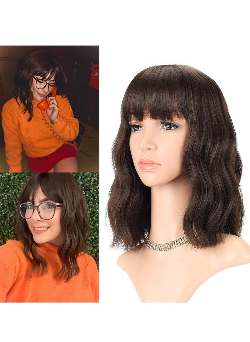 إستيل شعر مستعار مقاوم للحرارة من الألياف الطبيعة يبحث عن شعر مستعار كوسبلاي للاستخدام اليومي للحفلات الاصطناعية لاستبدال شعر مستعار للنساء أزياء أسود مزيج بني - Image 2