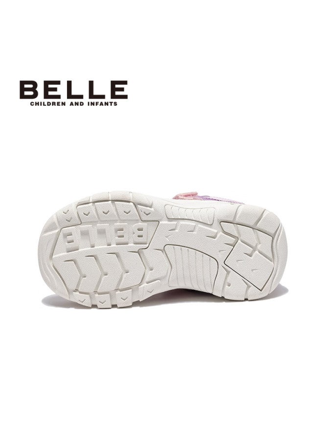 Belle Kids Sports Shoes Children's Casual Shoes Spring And Autumn Outdoor Fashion Boys And Girls Sneakers Running Shoes Pink Purple Size 35 - Image 4