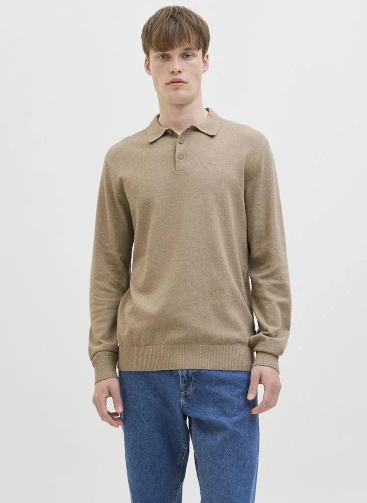 JJ Rebel Knit Polo Neck Long Sleeve Sweater