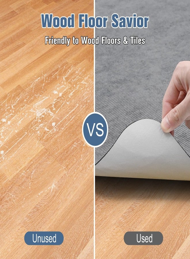 Placoot سجادة كرسي مكتب من المخمل المضلع للأرضيات الخشبية، مقاس 55 × 35 بوصة، سجادة كرسي مكتب للكراسي المتحركة، سجادة أرضية كبيرة مانعة للانزلاق ذات وبر منخفض للمكتب/المنزل، لون رمادي فاتح - Image 3