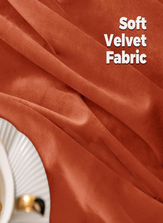 BGment ستائر مخملية بلون الطين من بي جي إمنت، 84 بوصة، ديكور خريفي فاخر، ستائر مخملية سميكة فائقة النعومة مانعة للضوء، مزودة بحلقة خلفية وجيب للعمود، مناسبة لغرفة المعيشة، طقم من لوحتين للنوافذ، 52 × 84 بوصة - Image 5