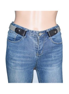 SYOSI Elastic Waist Chain Belts No Buckle Stretch Belt Adjustable Invisible Belt Elastic Belt No Bulge No Hassle Buckle free Pant Belt for Jeans Dresses Women Or Men 2pcs Grey Coffee  - Image 5