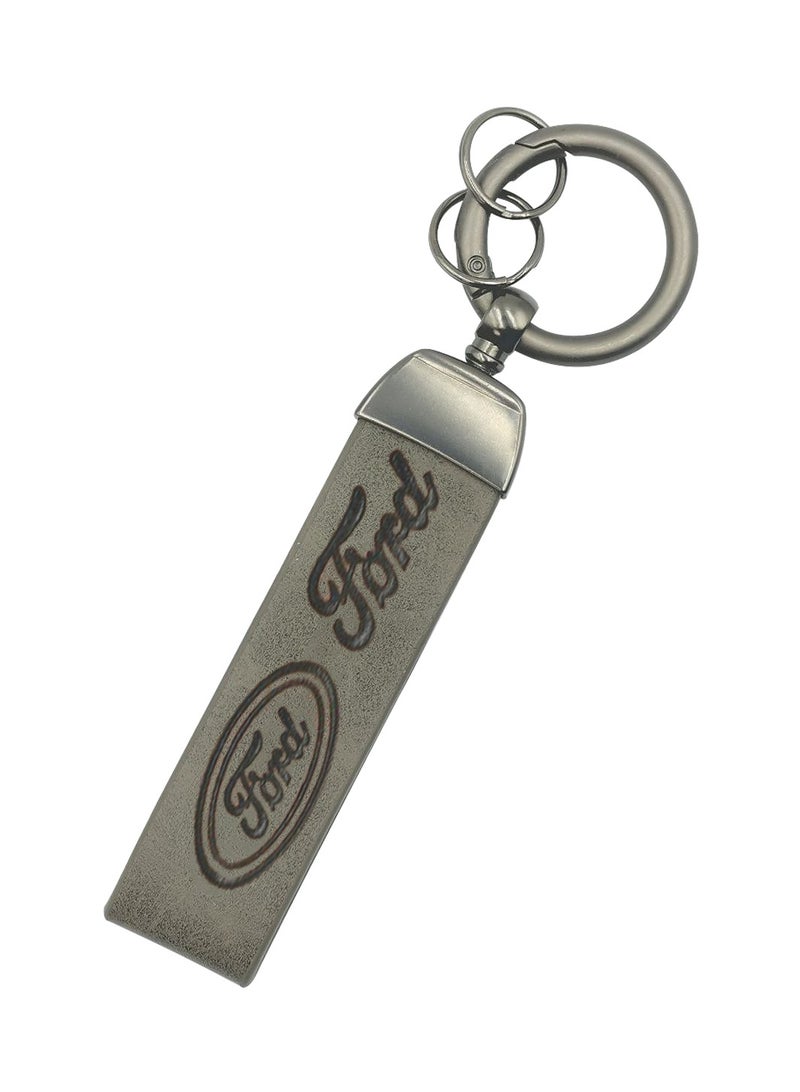 Ford Metal Ring 9cm PU Leather Strap Keychain Home Key Chain Car Keychain Ford Car Key Chain Super Finish 1Pcs - Image 3