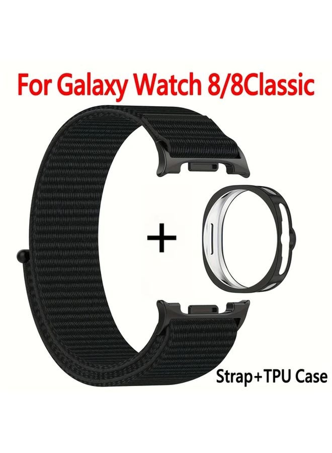 Sea Blue Nylon Strap With TPU Case For Samsung Galaxy Watch 8 44mm Durable Replacement - Image 2