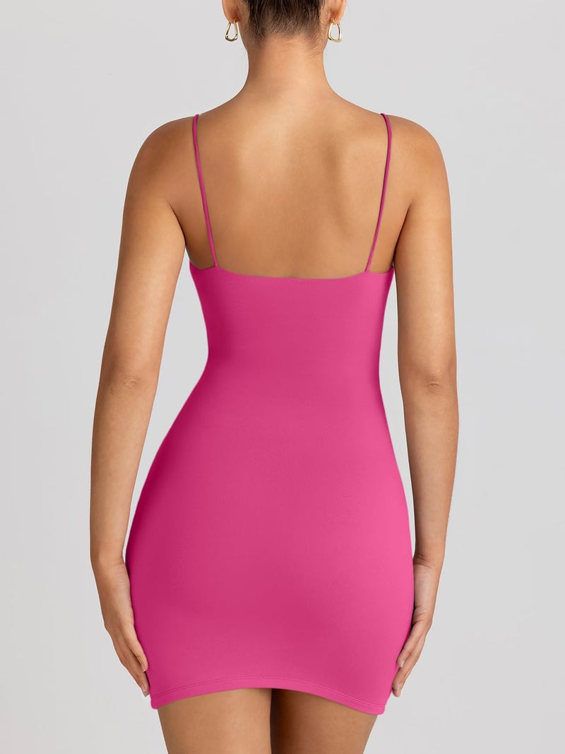 LILLUSORY Women's Mini Sexy Bodycon Dress 2026 Spring Fashion Summer Going Out Short Backless Party Club Dresses Beach Vacation Outfits Y2k Clothes Pink S - Image 2