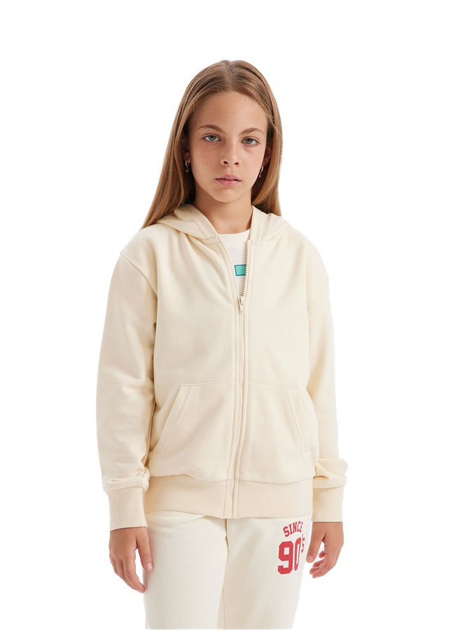 DeFacto Girl Regular Fit Hooded Long Sleeve Knitted Cardigan  - Image 1