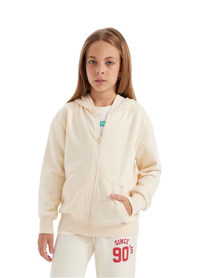 DeFacto Girl Regular Fit Hooded Long Sleeve Knitted Cardigan  - Image 5