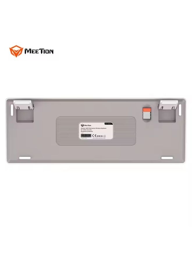 ميشين لوحة مفاتيح الألعاب الميكانيكية اللاسلكية MEETION MK12 RGB المزودة بـ 68 مفتاحًا مع إمكانية التبديل السريع 2.4G/BT5.0/اتصال سلكي ثلاثي الأوضاع، لوحة مفاتيح الألعاب الميكانيكية الصغيرة - Image 4