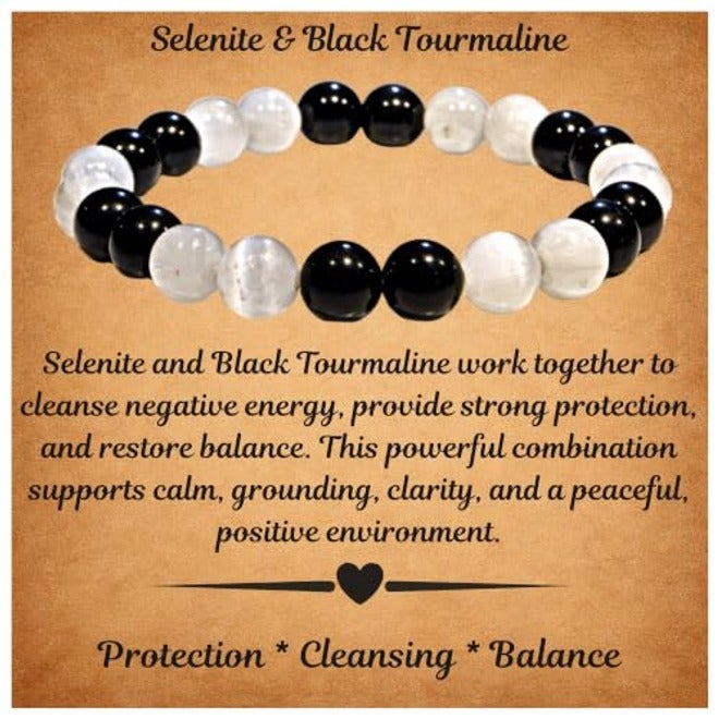 ANAYA AGATE Healing Crystal Bracelet for Women and Men – 8mm Round Beaded Chakra Bracelet for Anxiety Relief – Elastic Adjustable Size Calming Bracelet