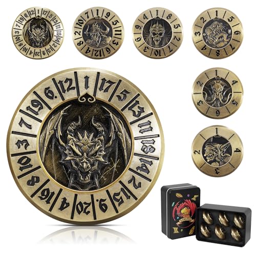 Banloga DD Dice Set7PCS Metal Dice for Dungeons and DragonsMini Dice Set with Pocket Watch CaseRole Playing Board Games Accessories Dragon BronzeF - Image 1