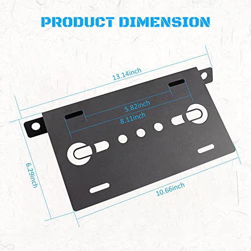 GLOBLED Front License Plate Bracket for Ford Bronco, Steel License Plate Holder Front Lower Bumper License Plate Mount License Plate Frames for Bronco Compatible with 2021 2022 2023 2024 Ford Bronco (Black) - Image 5