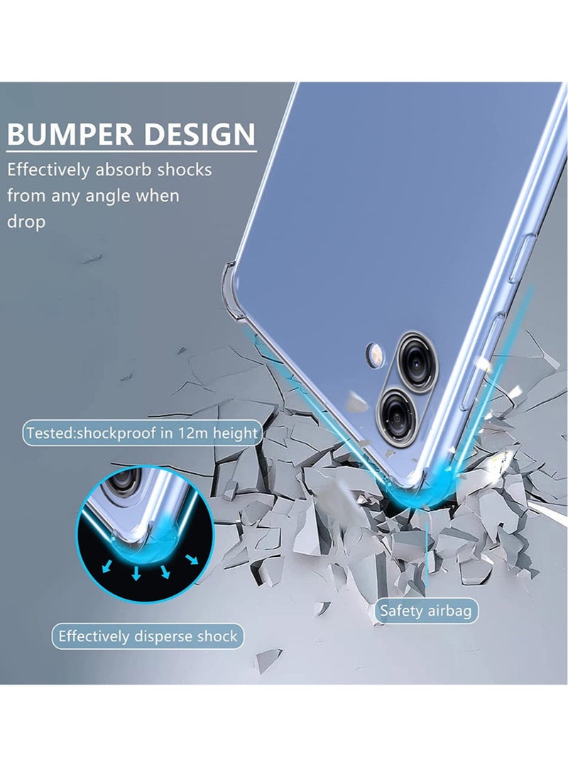 Techie جراب زاوية بمصد TPU شفاف لسامسونج جالكسي A05 2024 مع حماية عدسة الكاميرا غلاف خلفي واقي - Image 3