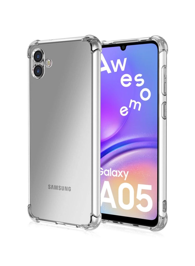 Techie جراب زاوية بمصد TPU شفاف لسامسونج جالكسي A05 2024 مع حماية عدسة الكاميرا غلاف خلفي واقي - Image 1