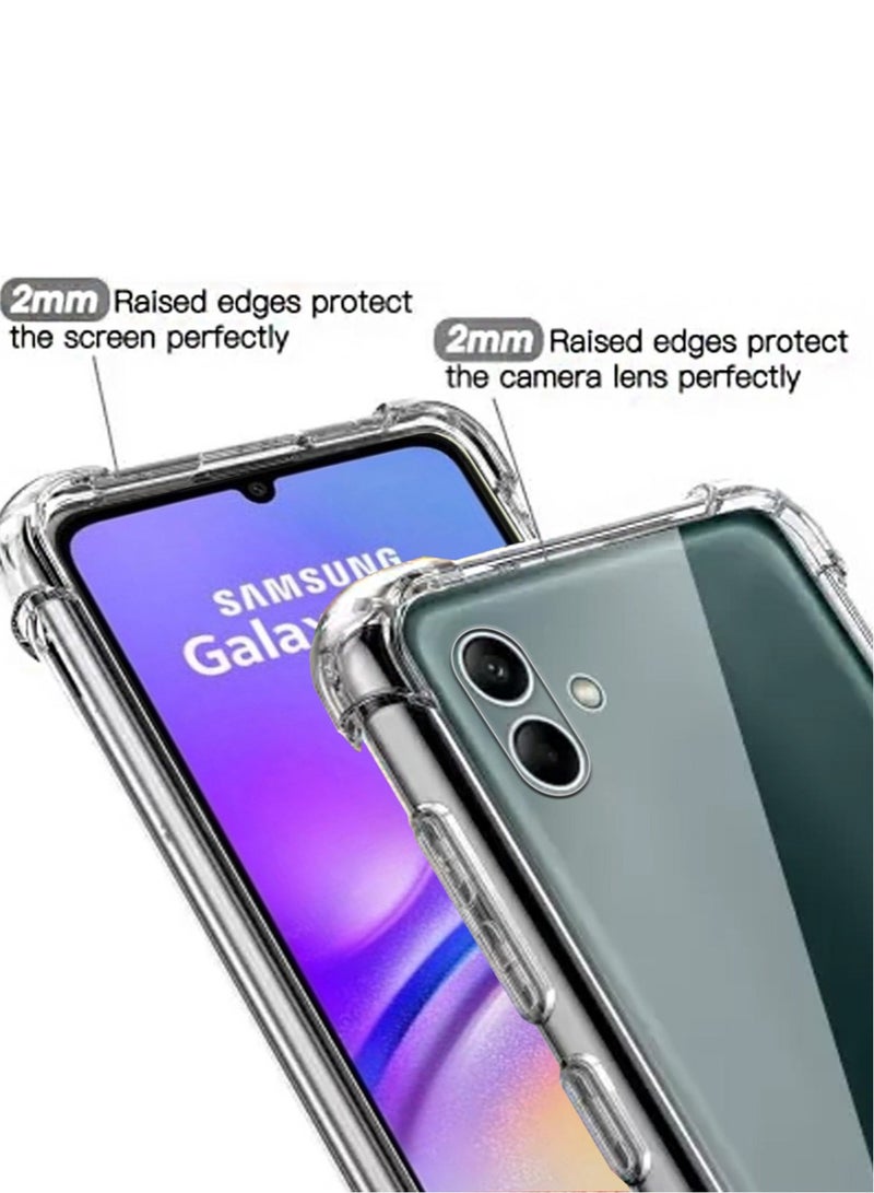 Techie جراب زاوية بمصد TPU شفاف لسامسونج جالكسي A05 2024 مع حماية عدسة الكاميرا غلاف خلفي واقي - Image 2