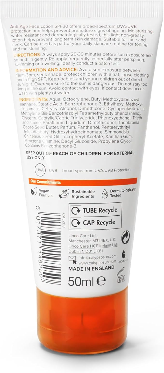 Calypso Facial Sun Protection Cream SPF30 - Image 3