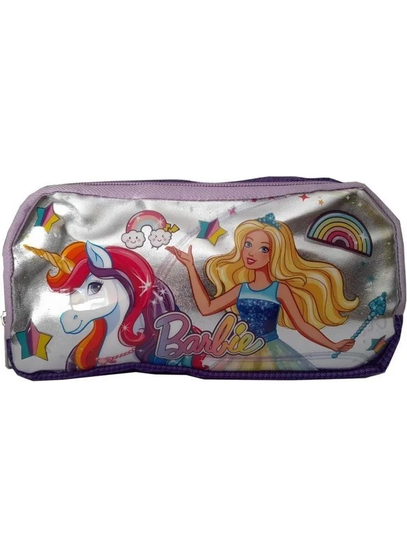 Hakan Çanta Hakan Bag Licensed Barbie Pencil Case Double Compartment Barbie Girl Pencil Bag