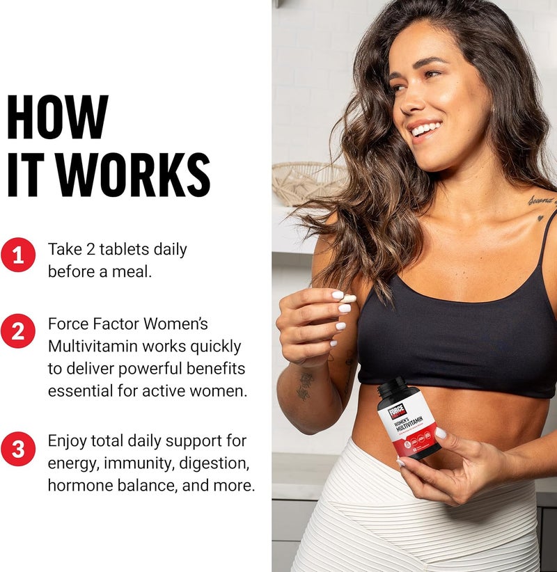 Force Factor Womens Multivitamin Multivitamin for Women to Support Hormone Balance Energy Immunity and Gut Health with 20 Vitamins  Minerals Ashwagandha Chasteberry and More 60 Tablets - Image 4