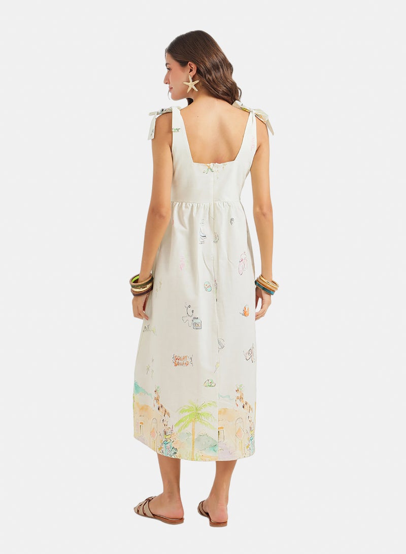 Carina Tie-Strap Beach Dress - Image 4