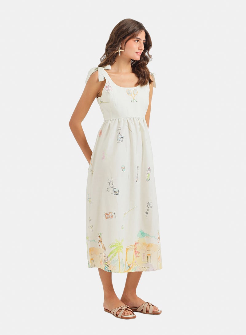 Carina Tie-Strap Beach Dress - Image 2