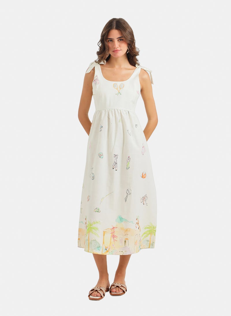 Carina Tie-Strap Beach Dress - Image 1