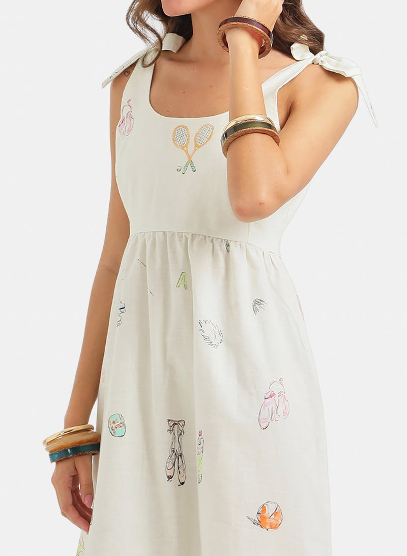 Carina Tie-Strap Beach Dress - Image 5