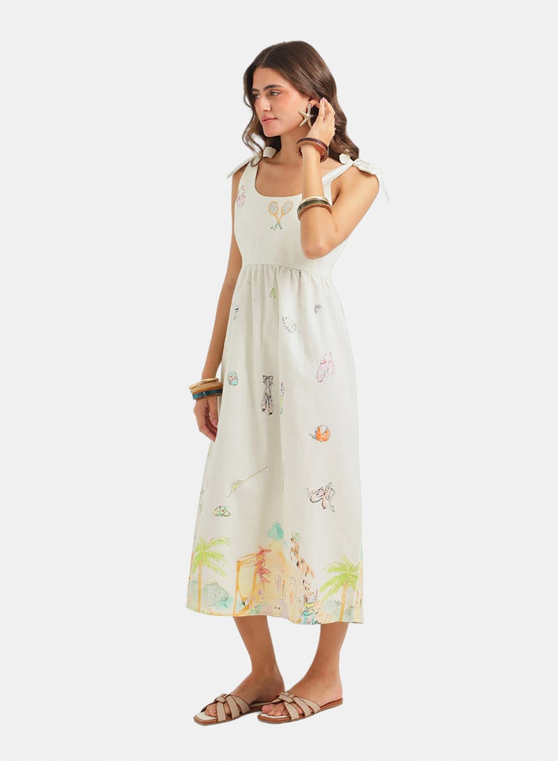 Carina Tie-Strap Beach Dress - Image 3