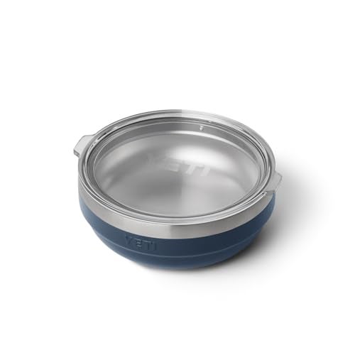 YETI Rambler Low Bowl Vacuum Insulated Stackable and Nestable Stainless Steel Bowl with Lid 07 Quart Navy - Image 1