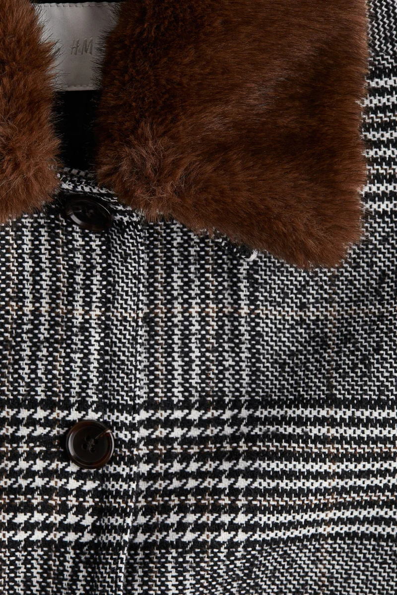 اتش اند ام جاكيت من مزيج الصوف