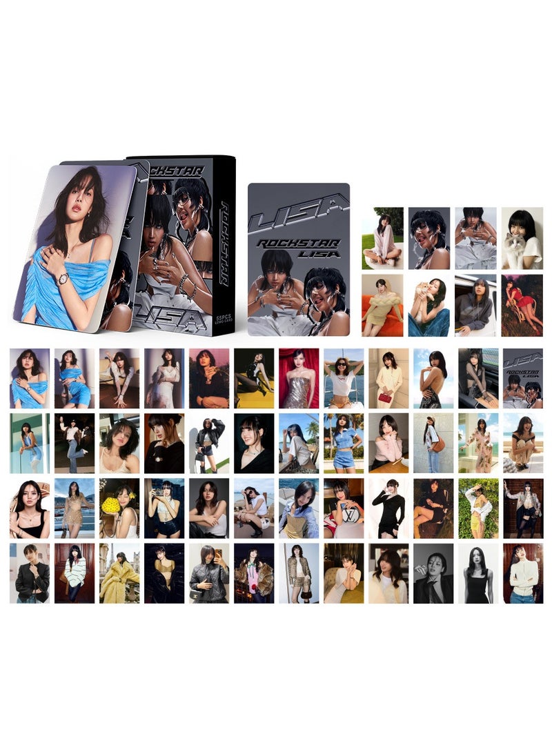 EHOME 55 Piece BLACKPINK LISA New Album ROCKSTAR Lomo Card  - Image 2
