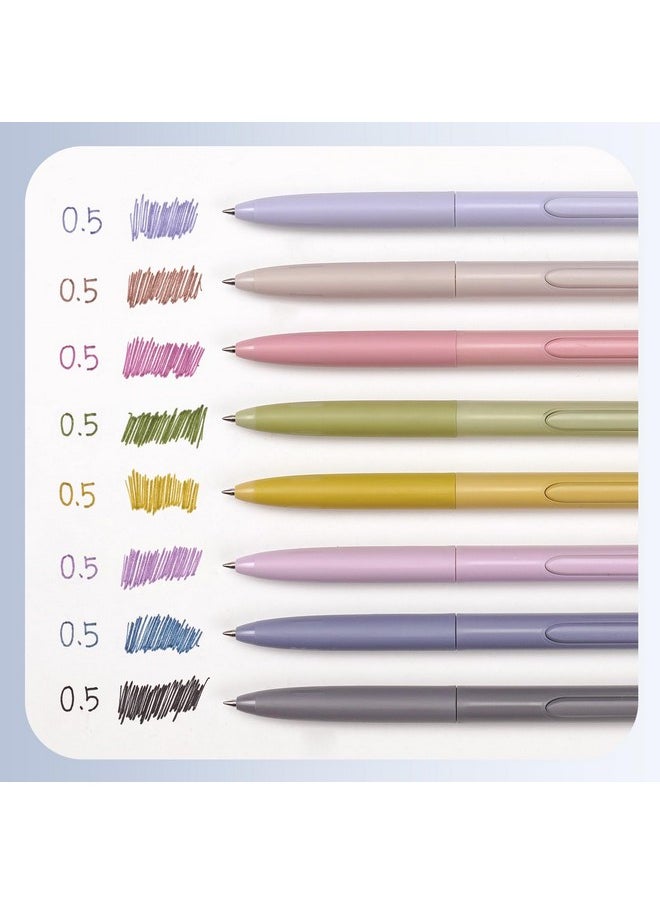 WRITECH 0.5Mm Gel Pens, 8Ct - Silent Retractable Pens For Journaling, Drawing, And Writing - No Smear, Smudge, Or Bleed  - Image 2