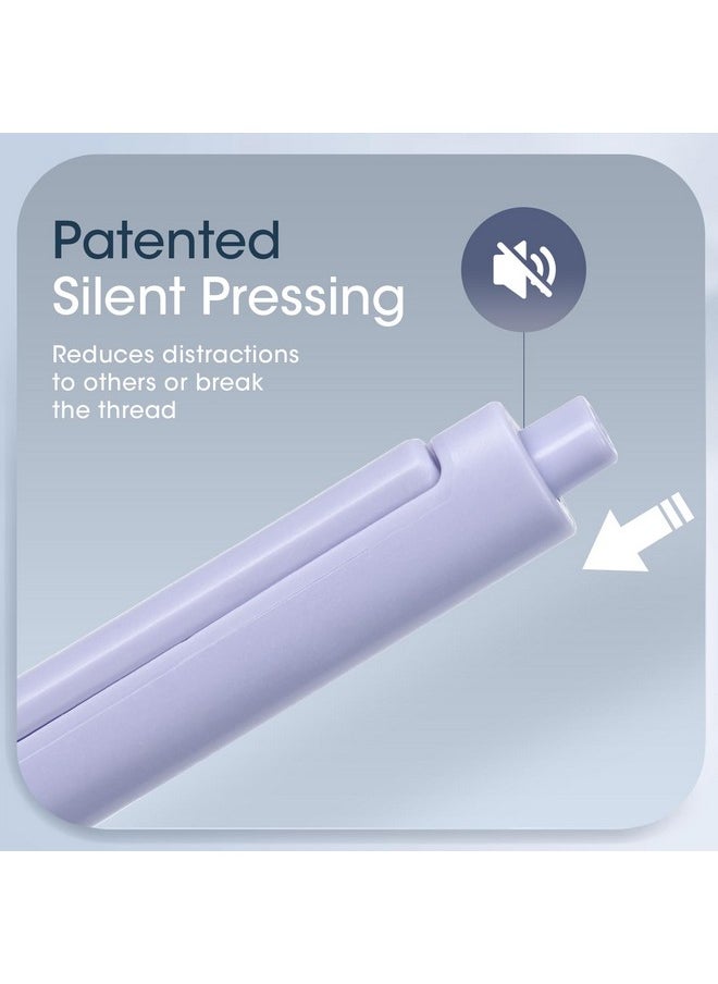 WRITECH 0.5Mm Gel Pens, 8Ct - Silent Retractable Pens For Journaling, Drawing, And Writing - No Smear, Smudge, Or Bleed  - Image 3
