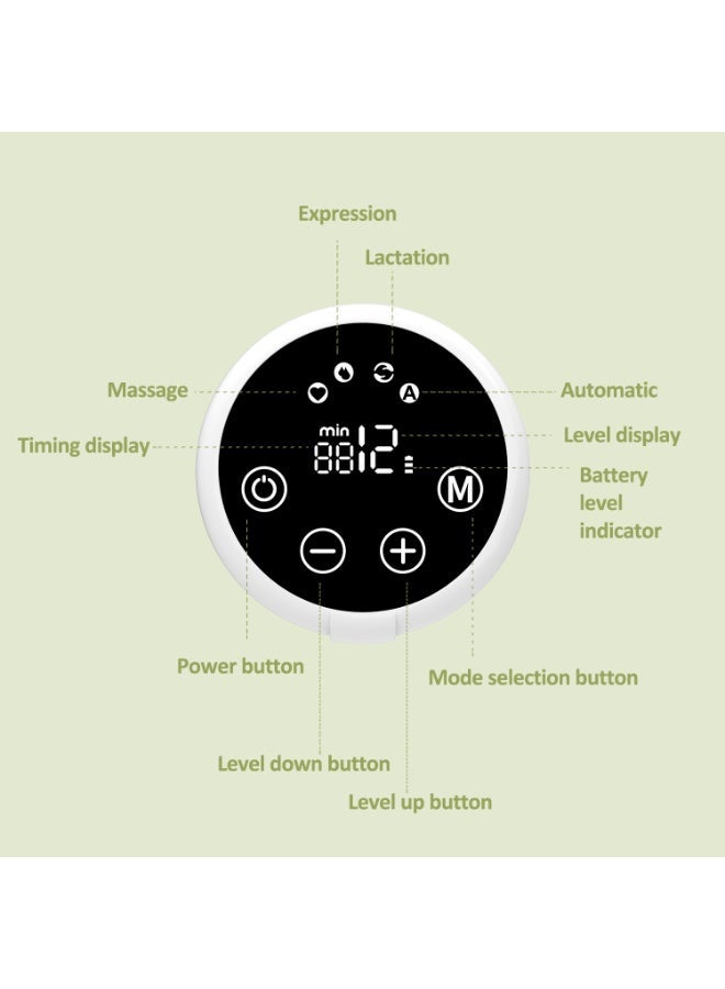 Yaqeen Portable hands-free ergonomic electric breast pump (2-pack), with LCD display, BPA-free, 4 modes, 12 suction levels, includes 10 milk storage bags and 6 different sized rubber stoppers. - Image 3