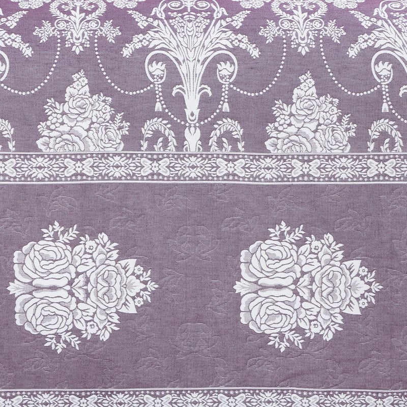 Victor Victor King Size Light Weight Super Soft Easy Care Necklace Pattern 4 Sided Border BedsheetBed Cover with 2 Pillow Covers 91X106 Inch Wine Purple  - Image 5