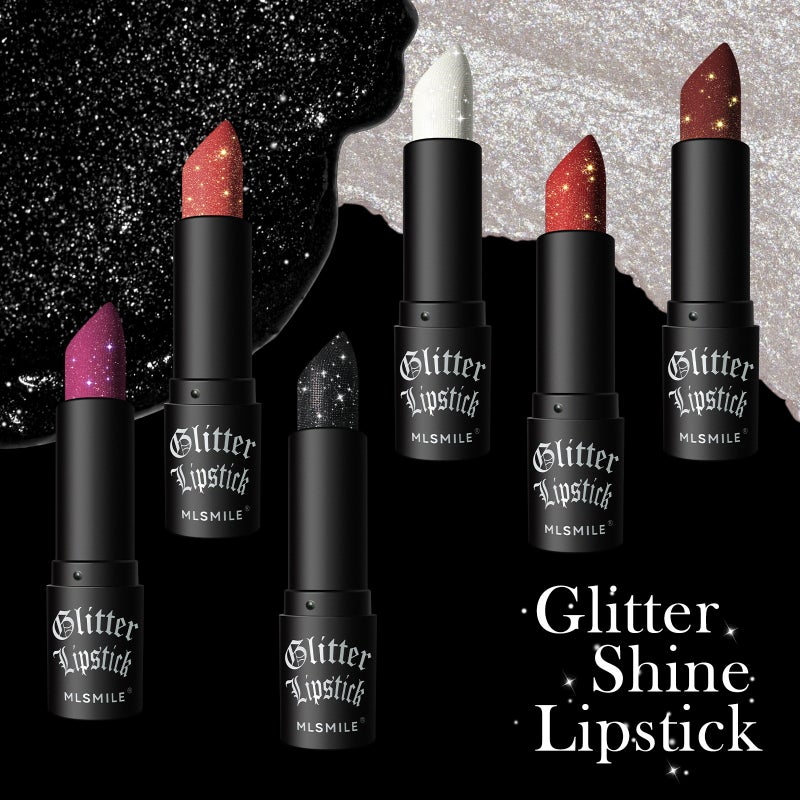 Mlsmile Non-Stick Cup Matte Lipstick Flash Diamond Lipstick Halloween Dark Vampire Makeup - Image 3