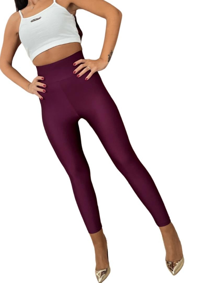 VENTIUP Women High Waist Fit Leggins Purple - Image 3