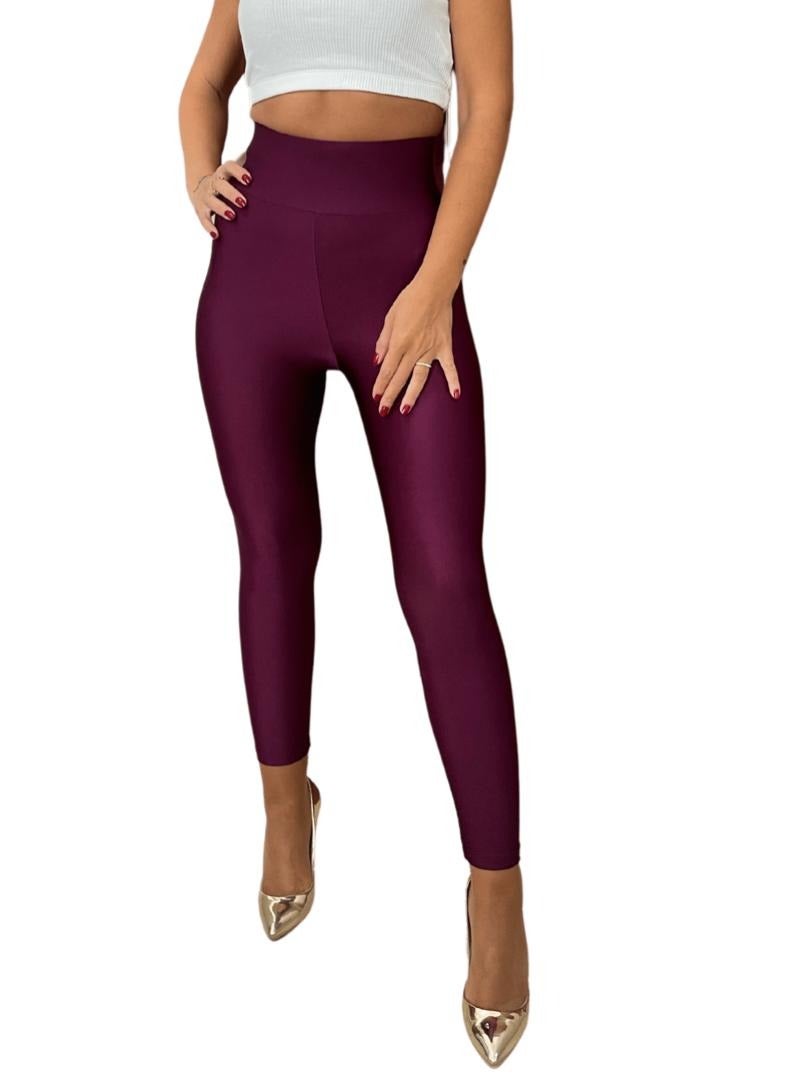VENTIUP Women High Waist Fit Leggins Purple - Image 1