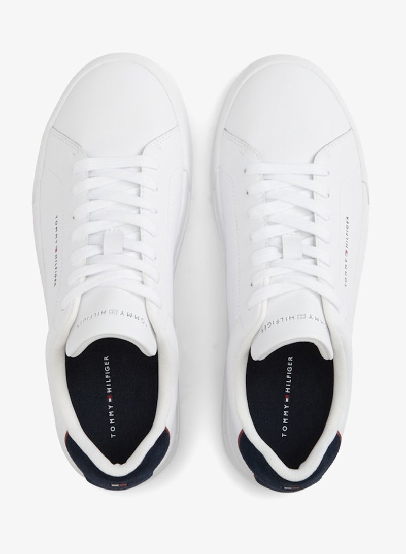 TOMMY HILFIGER Logo Court Trainers With Leather - Image 5