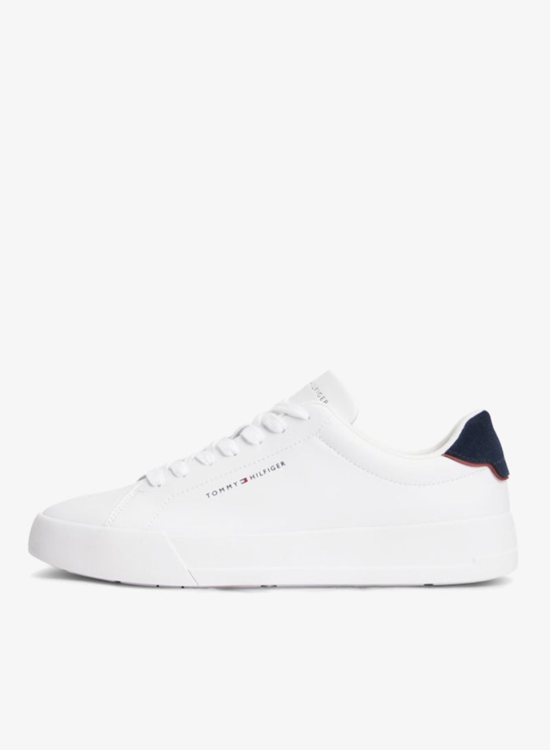 TOMMY HILFIGER Logo Court Trainers With Leather - Image 2
