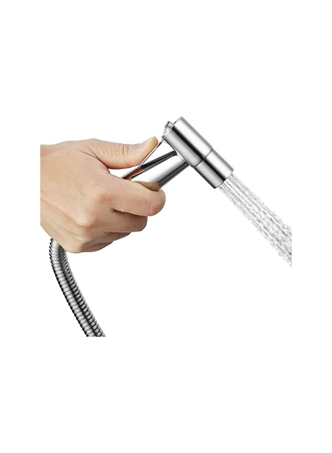 The Bros رشاش بيديت محمول شطاف حفاضات قماش رشاش مرحاض من الفولاذ المقاوم للصدأ مصقول دش حمام - Image 5